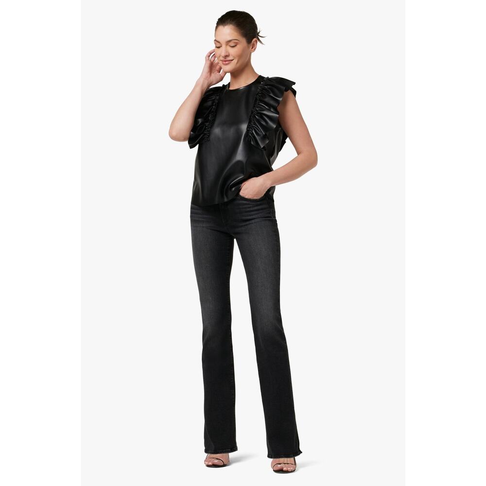 NWT Joe's 'Hi Honey' High Rise Curvy Bootcut w Split Hem Black Size 26